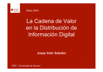 La Cadena de Valor en la Distribución de Información Digital