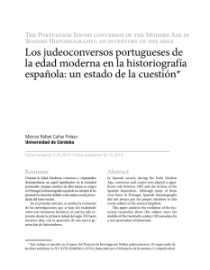 Los judeoconversos portugueses de la edad moderna en la