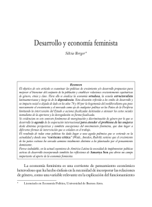 Desarrollo y economía feminista