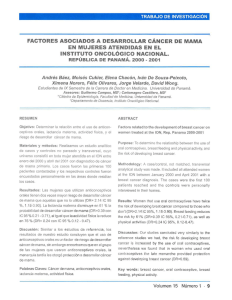 factores asociados a desarrollar cáncer de mama en mujeres