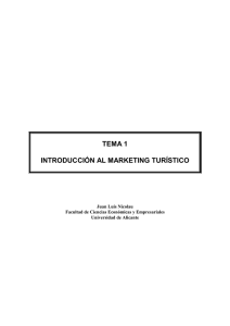 tema 1 introducción al marketing turístico - RUA