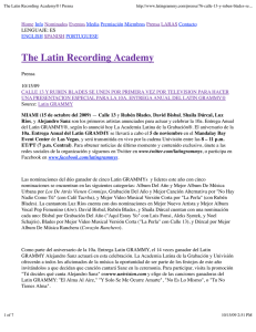 The Latin Recording Academy® ? Prensa