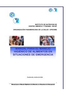 Manual para el Manejo Higiénico de Alimentos en Situaciones