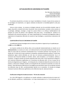 ACTUALIZACI&Oacute;N EN CARCINOMA DE PULM&Oacute;N