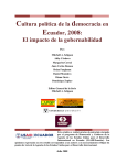 Cultura política de la democracia en Ecuador, 2008: El impacto de