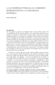 Las empresas públicas, el gobierno representativo y la eficiencia