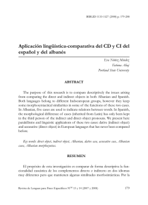 Aplicación lingüística-comparativa del CD y CI del español y del