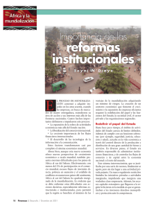 Importancia de las reformas institucionales