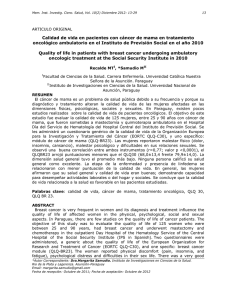 Calidad de vida en pacientes con cáncer de mama en tratamiento