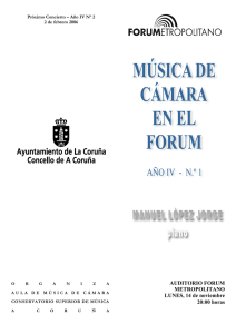Año IV,. Nº 1 - Manuel López Jorge, piano