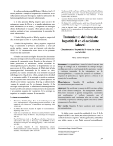 Tratamiento del virus de hepatitis B en el accidente laboral