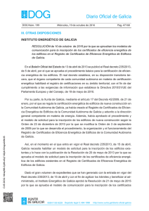 Resoluci&oacute;n de 10 de octubre de 2016 por la que se