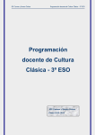 Programación docente de Cultura Clásica - 3º ESO