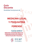 Guía Docente MEDICINA LEGAL Y PSIQUIATRÍA FORENSE