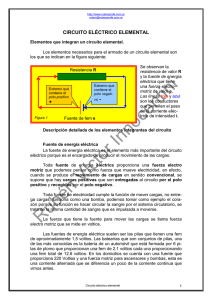 Circuito eléctrico elemental - Pagina del profesor Rubén Víctor