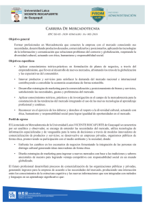 Licenciatura en Mercadotécnia. - Universidad Laica Vicente
