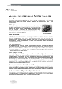 La sarna. Información para familias y escuelas