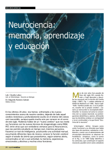 Neurociencia: Memoria aprendizaje y educación