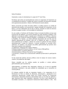 Guatemala se suma a lo declarado por el grupo de G77 más China