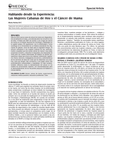 Las Mujeres Cubanas de Hoy y el Cáncer de Mama