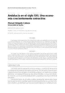 Andalucía en el siglo XXI. Una economía crecientemente extractiva