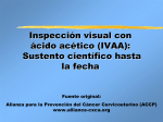 Inspección visual con ácido acético (IVAA): Sustento científico hasta