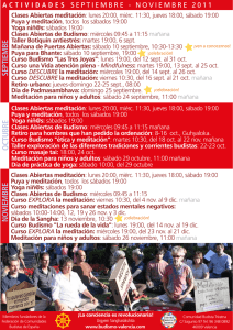 tabla prog oto&ntilde;o 2011 - Centro Budista de Valencia