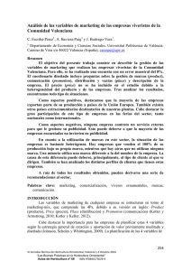 Análisis de las variables de marketing de las empresas viveristas de