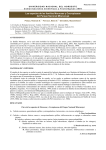 Las especies de las familias Moraceae y Cecropiaceae del Parque