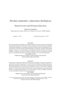 Normas naturales y funciones biol&oacute;gicas