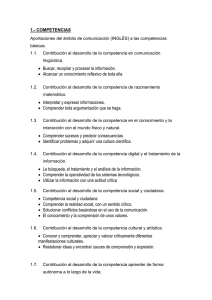 Aportaciones del inglés a las competencias básicas.