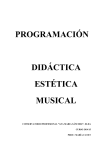 programación didáctica estética musical