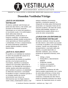 Desorden Vestibular/Vértigo - Vestibular Disorders Association