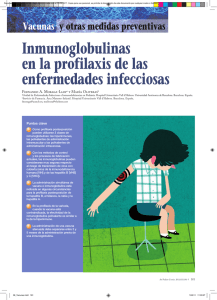 Inmunoglobulinas en la profilaxis de las enfermedades infecciosas