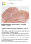 Las bacterias patógenas del pollo, un claro peligro potencial en la