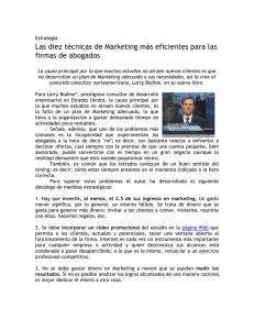Las diez técnicas de Marketing más eficientes para las firmas de