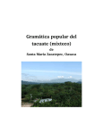Gramática popular del tacuate (mixteco) de Santa María Zacatepec