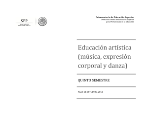 Educación artística (música, expresión corporal y danza)