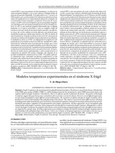 Modelos terapéuticos experimentales en el síndrome X frágil