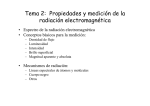 Tema 2: Propiedades y medición de la radiación electromagnética