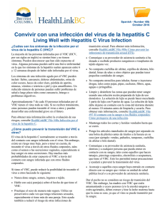 HealthLinkBC File #40b Convivir con una infección del virus