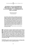 al pueden los economistas prever el crecimiento de la economía?