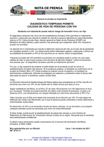 diagn&oacute;stico temprano permite calidad de vida de persona