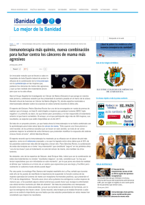 Inmunoterapia más quimio, nueva combinación para luchar