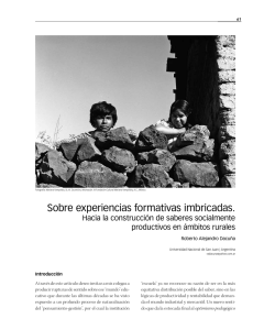 Sobre experiencias formativas imbricadas.