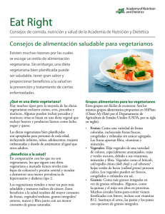 Consejos de alimentación saludable para vegetarianos