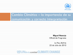 Cambio Climático – la importancia de su comunicación y correcta