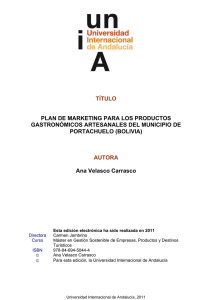 TÍTULO PLAN DE MARKETING PARA LOS PRODUCTOS