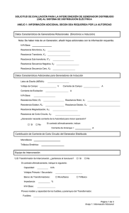 solicitud de evaluación para la interconexión de generador