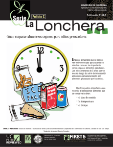 Como empacar almuerzos seguros para niños